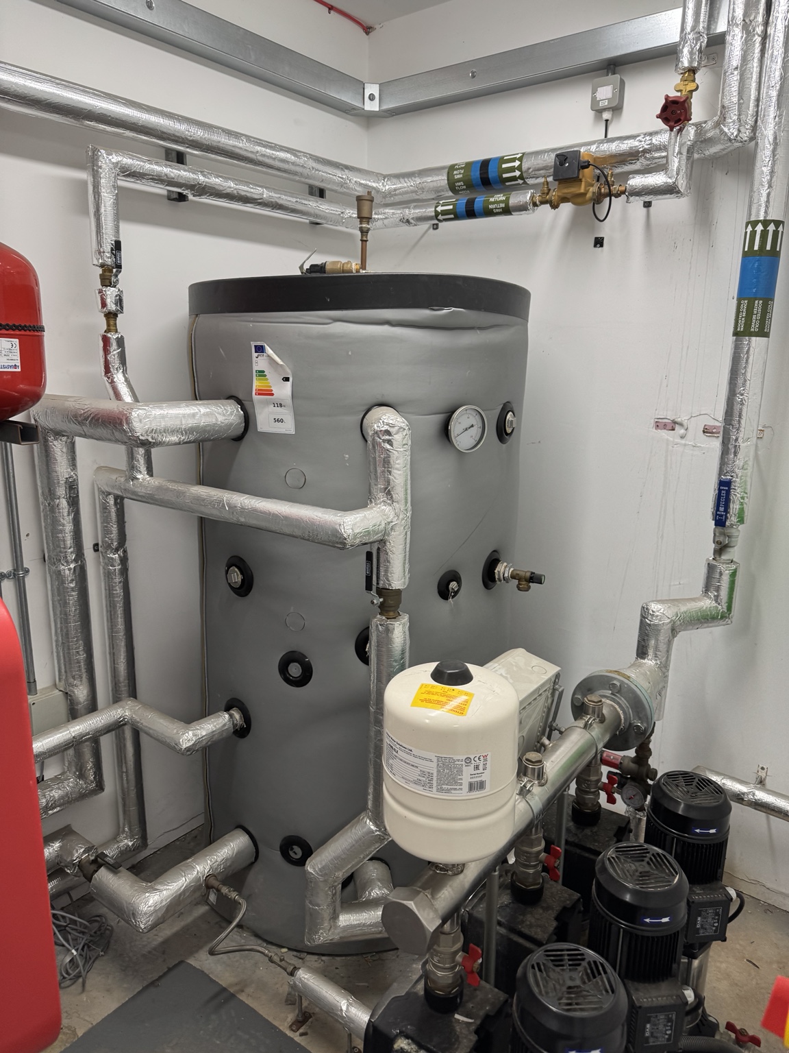 Plant room heating system